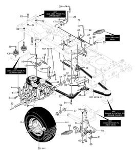 Motion Drive Diagram and Parts List for 40370X50C 2001 Briggs and Stratton Lawn Tractor
